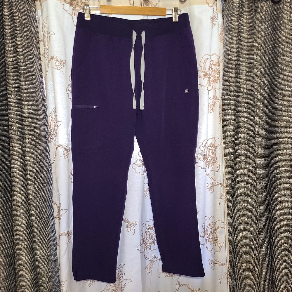 Figs dark purple yola pants
